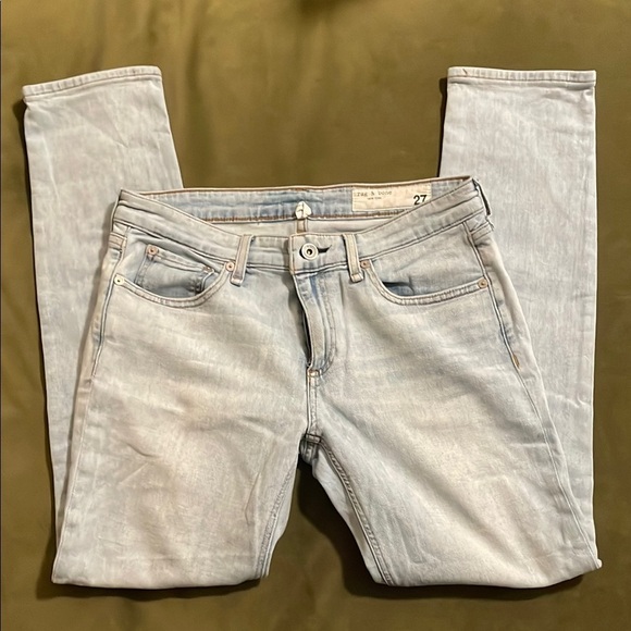 rag & bone Light Blue Low-Rise Slim Boyfriend Jeans